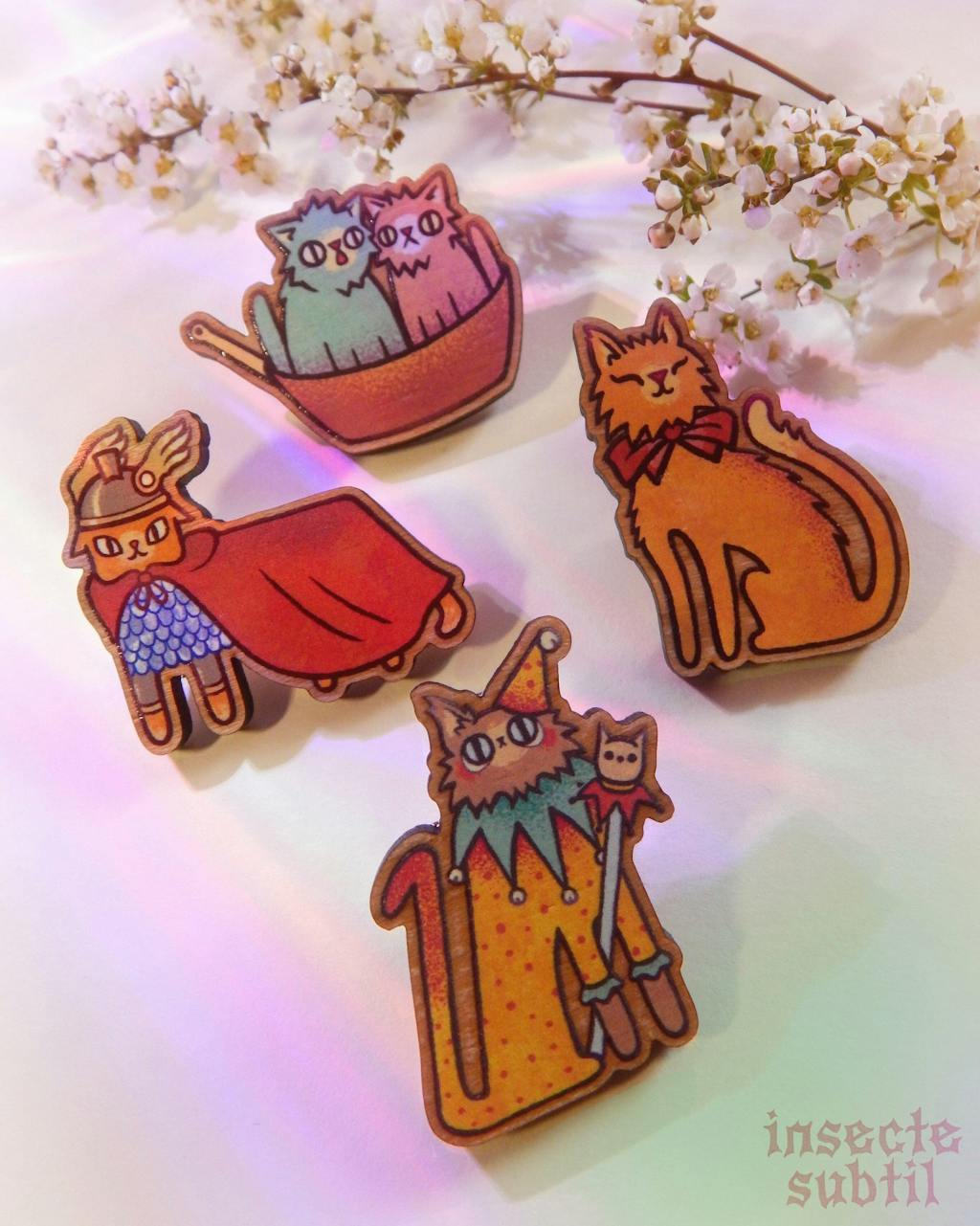 Wooden Pin Badges