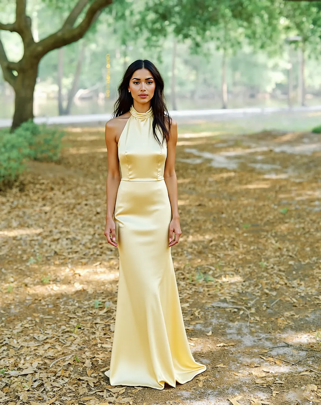 Classy Yellow Lace Mermaid  Long Wedding Guest Dress Birthday Party Dress SP1215