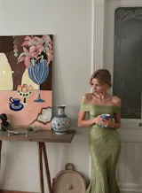 metallic satin green off the shoulder sheath red carpet dress Emerald-green Satin Off-shoulder Slit Prom Dress