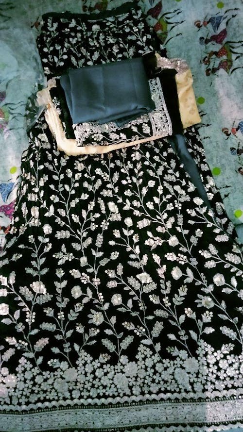 Precious Green Dori Embroidered Georgette Bridal Wear Lehenga Choli