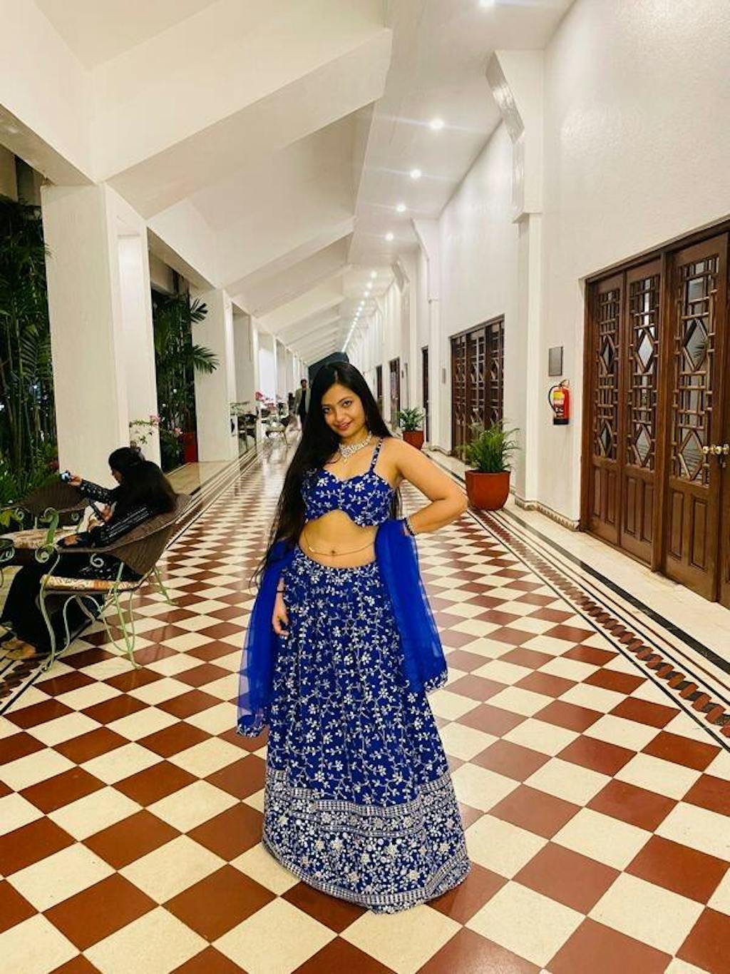 Enticing Blue Embroidered Georgette Designer Lehenga Choli