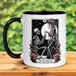 The Proposal Gothic Tarot Card, Skeleton Coffee Mug, Witchy Mug Engagement Mug 050