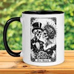Till Death Gothic Wedding Tarot Card, Occult Skeleton Coffee Mug, Witchy Mug 044