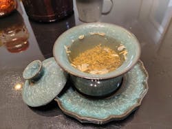 Ice‑Crackle Glaze Ceramic Teacup – Celadon‑Green-Crackle (180 ml each)