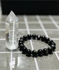 Silver Obsidian Bracelet 10mm (16cm)