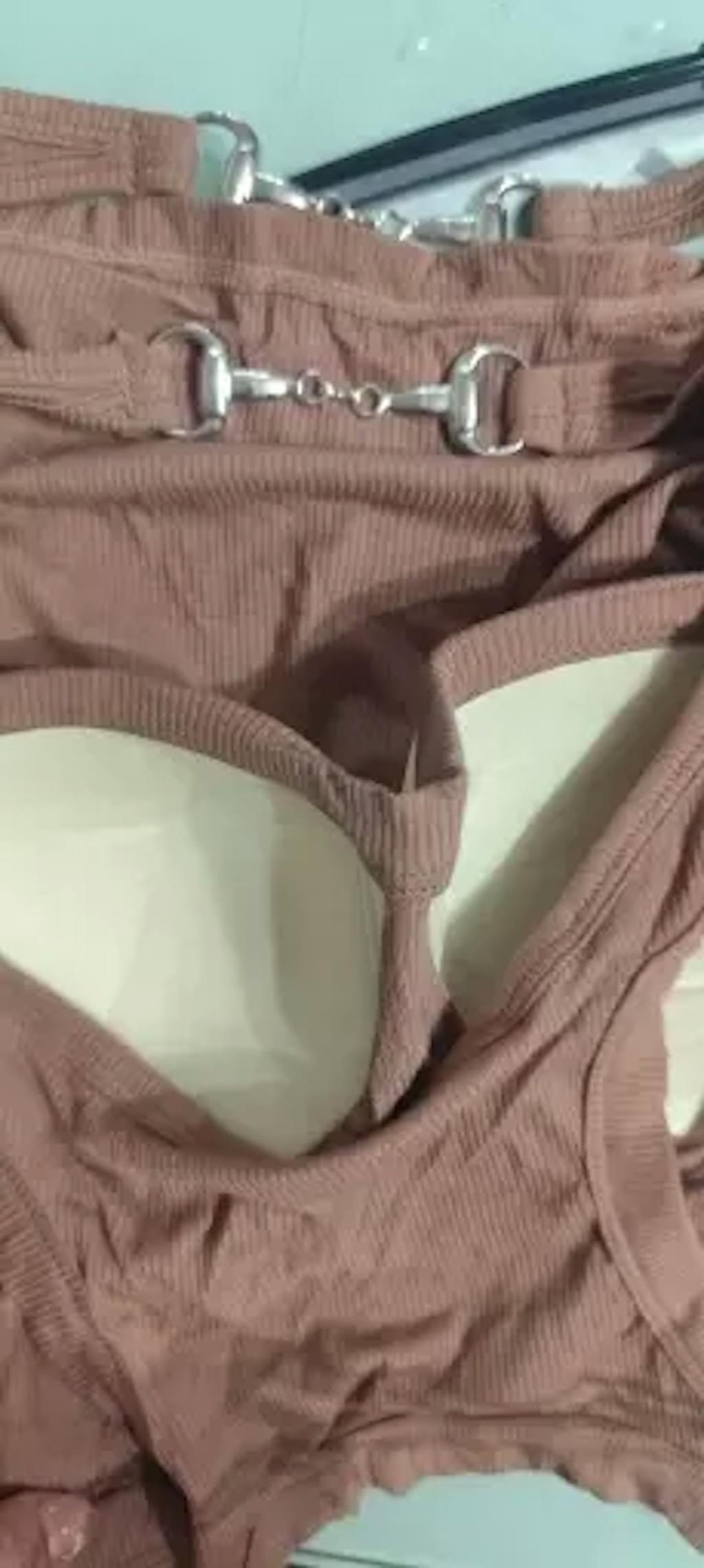 Trendy Back Strap Racerback Top with Built-In Bra – Chic & Comfortable