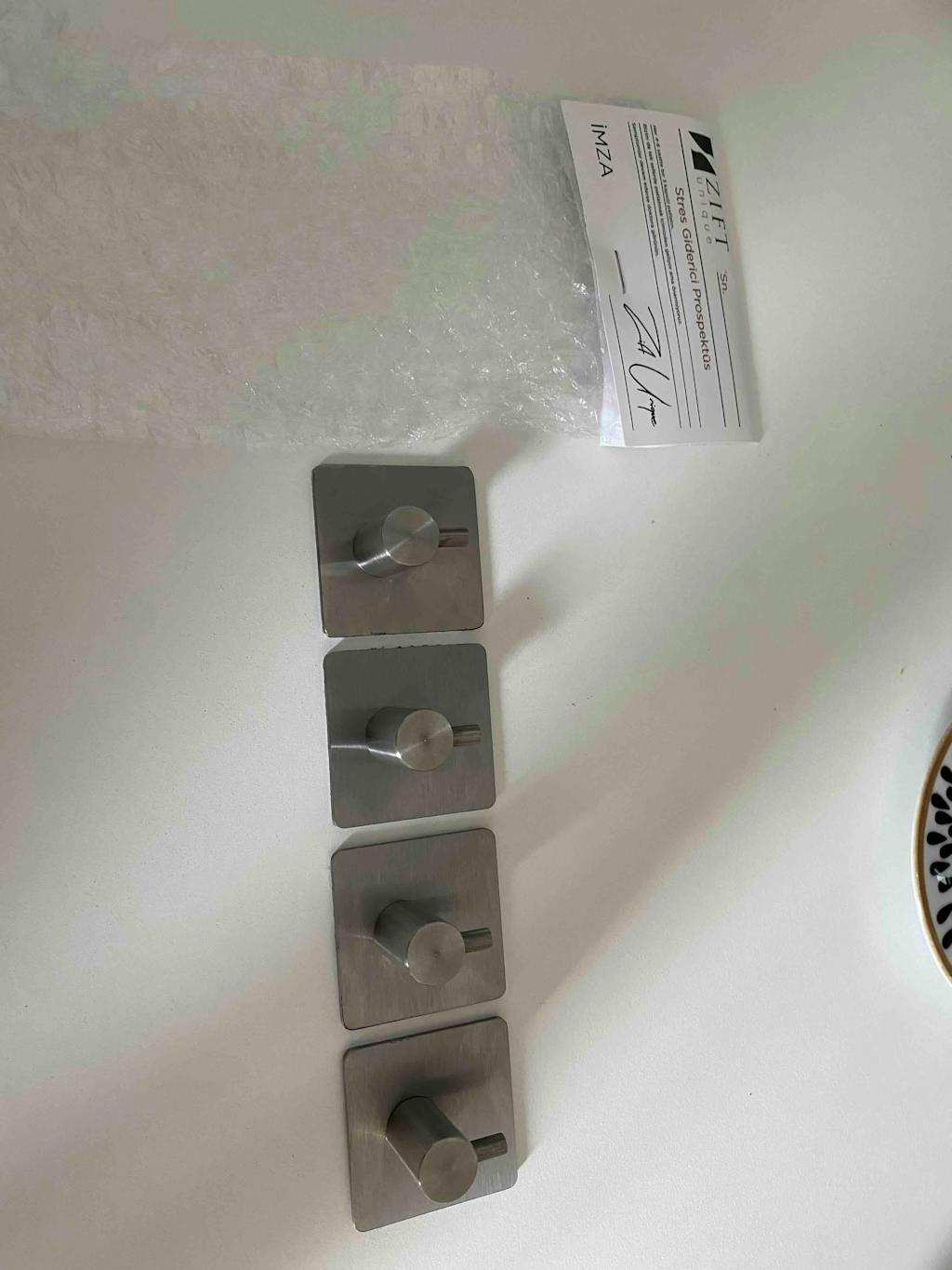 4 Adet Paslanmaz Çelik Banyo Havlu & Bornoz & Lif Askısı - Çok Amaçlı Askılık