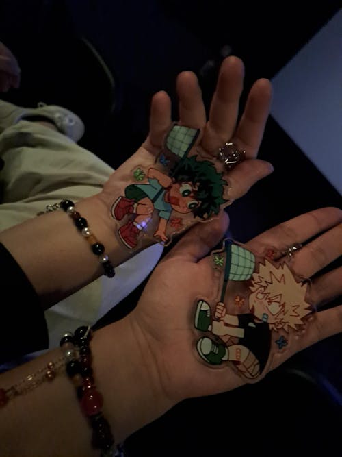 izuku & bakugo keychains