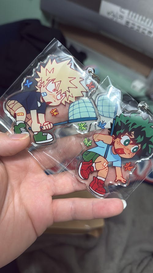 izuku & bakugo keychains