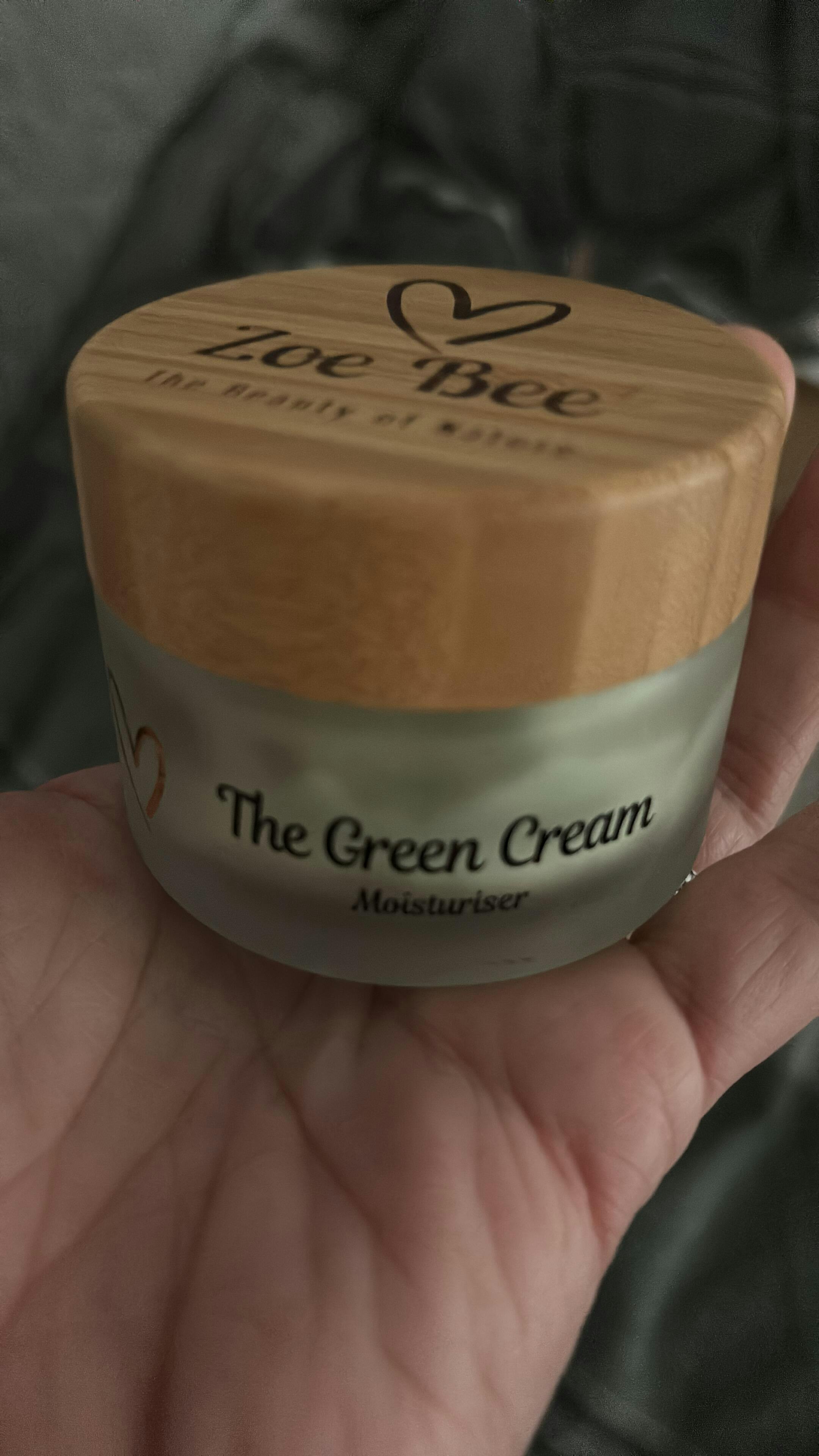 Green Cream Vegan Skincare Cream Zoe Bee Beauty