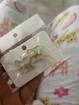 Hibiscus Dropped Glaze Flower Stud Earrings