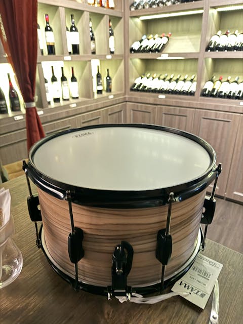 Tama WP148BK-NZW Woodworks Series 14″x8″ Snare Drums, Nat Zebrawood Wrap