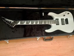 Jackson JS Series Dinky Arch Top JS22 DKA Electric Guitar, Amaranth FB, Snow White