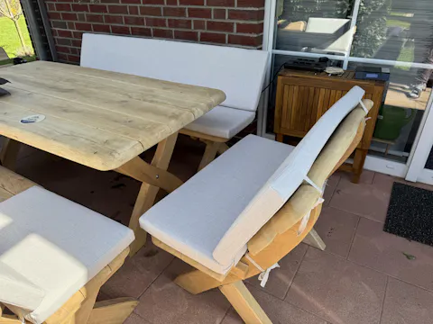 Bankkissen mit Rückenlehne nach Maß - Outdoor