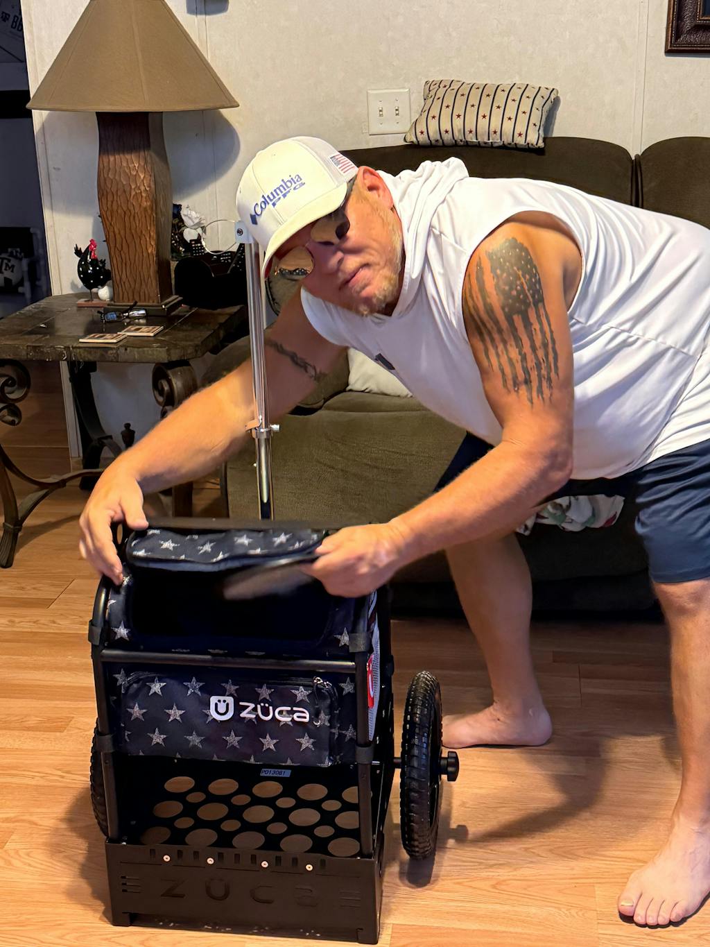 Transit Disc Golf Cart Old Glory | Shop ZÜCA Bags