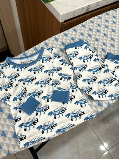 Aleph Bet Two Piece Long Sleeve Pajama Set